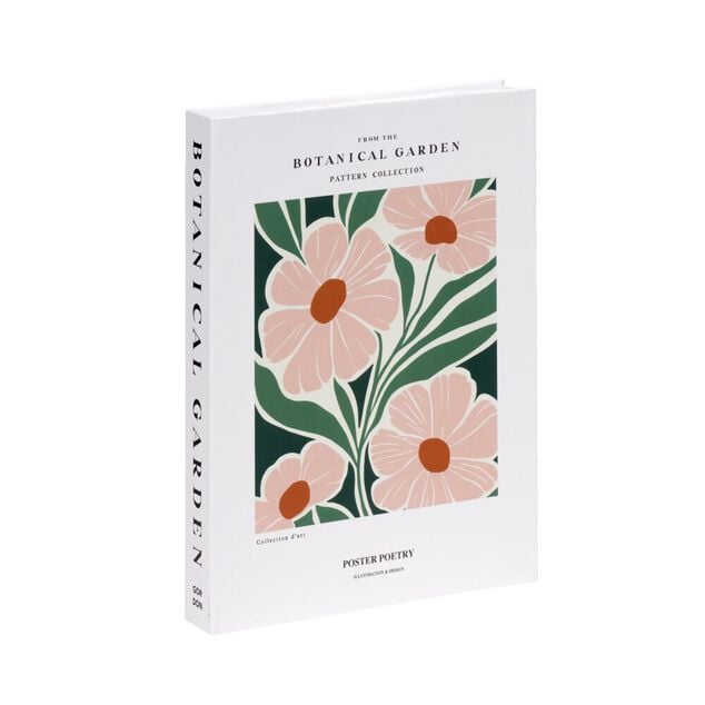 Bo&icirc;te de rangement forme livre th&egrave;me floral 16,5x22cm (2 mod&egrave;les)