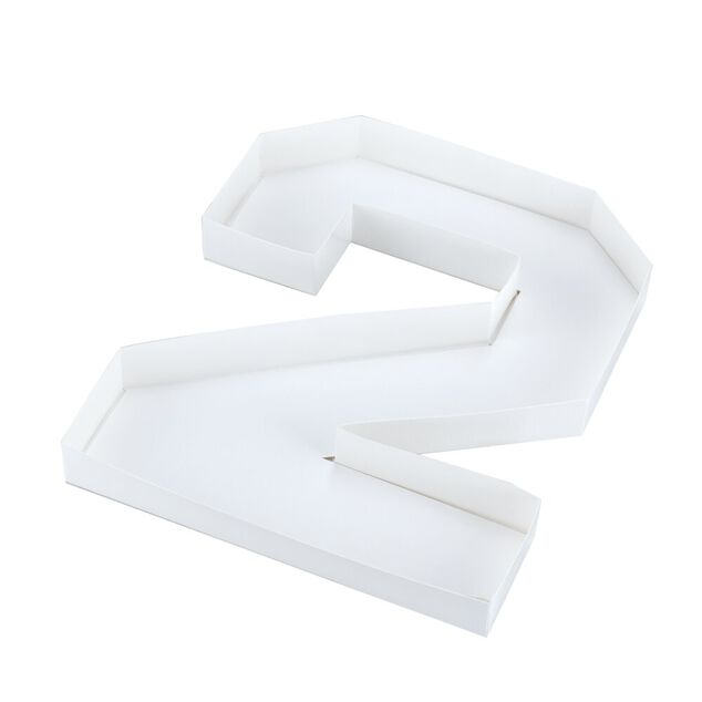 Plateau alimentaire carton forme nombre 25,4x21,6xH3cm (10 mod&egrave;les)