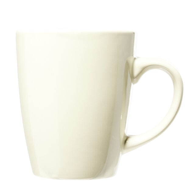 Mug en fa&iuml;ence Madrid beige 360ml &Oslash;8,6cm