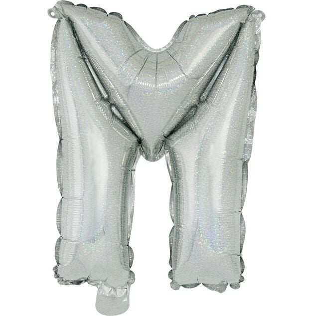 Ballon lettre M en aluminium
