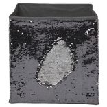Panière Box Cube 31x29x31cm sequin noir