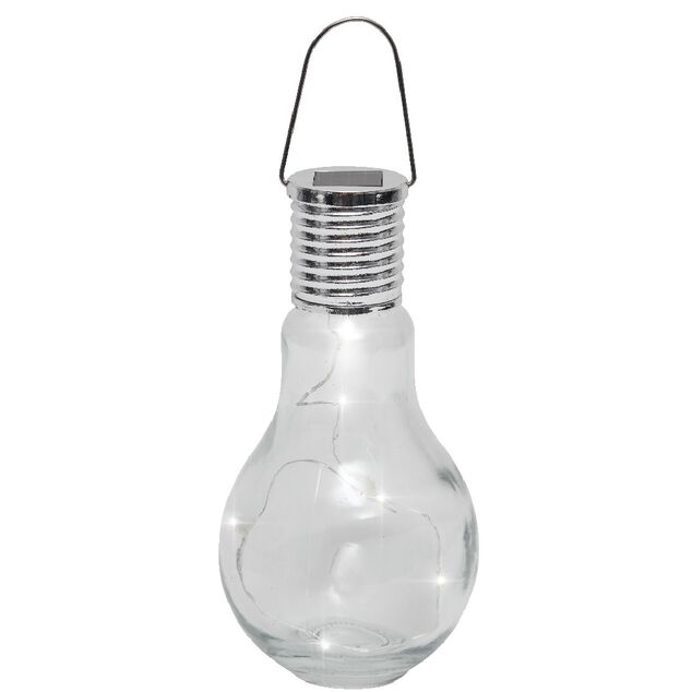 Ampoule solaire &agrave; suspendre verre transparent