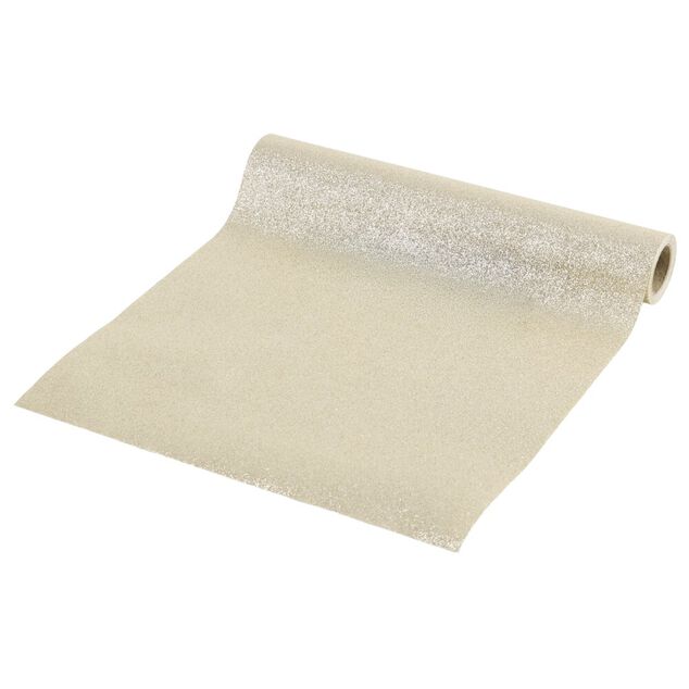 Chemin de table paillette polyester L300X28 cm dor&eacute;