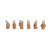 Figurine Bouddha moine polyr&eacute;sine debout - 6 postures