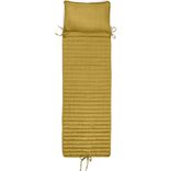 Coussin de bain de soleil avec repose-t&ecirc;te int&eacute;gr&eacute; - Ocre - 180x60cm