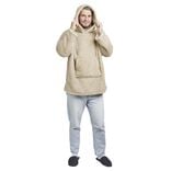 Pull plaid teddy adulte à capuche 70xH80cm (2 modèles)