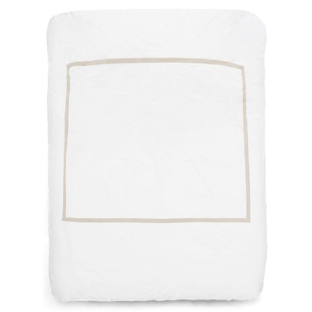 Parure de lit 2 personnes 240x220cm r&eacute;versible beige et gris