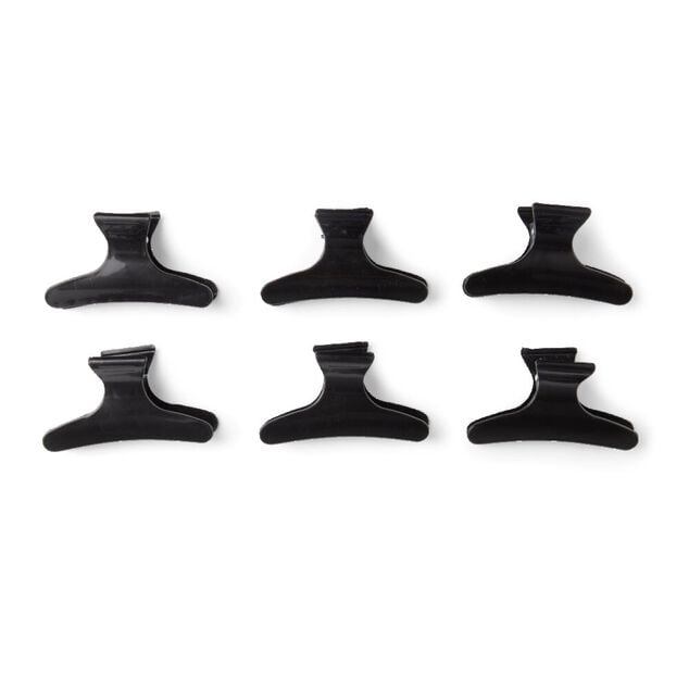 Lot de 6 pinces &agrave; cheveux plastique noir