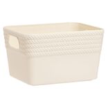 Boîte plastique beige 14x11xH8,5cm