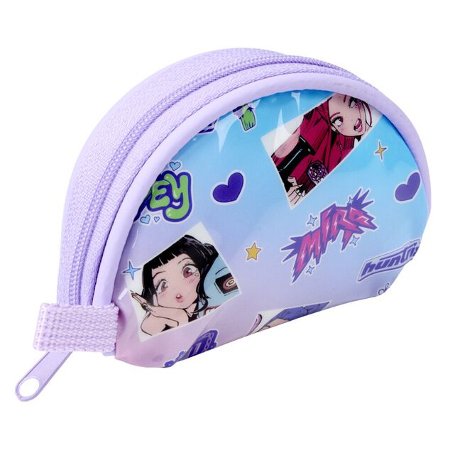 Porte-monnaie K-Pop Demon Hunter plastique rose et bleu 6,5x9cm