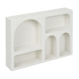 Étagère 5 niches bois blanc 50x9xH34cm