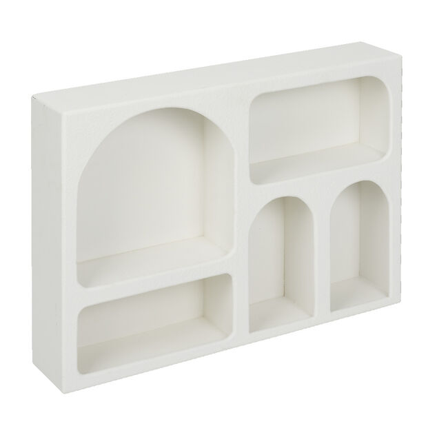 Étagère 5 niches bois blanc 50x9xH34cm