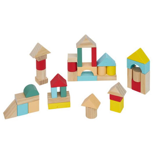 Jeu de construction 60 pi&egrave;ces en bois