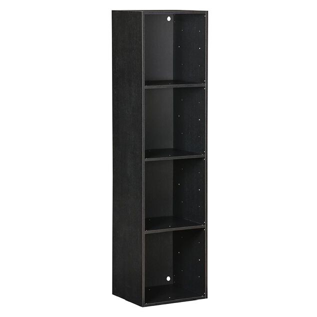 Structure Box Cube 4 cases 35,2x30x137,2cm bois noir