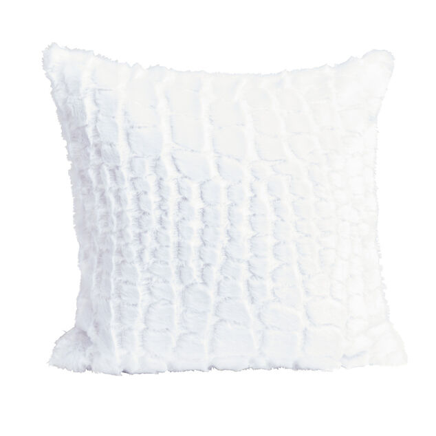 Housse de coussin effet fourrure gaufré 40x40cm (3 modèles)