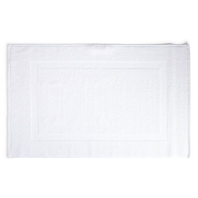 Tapis salle de bain coton blanc 70x40cm