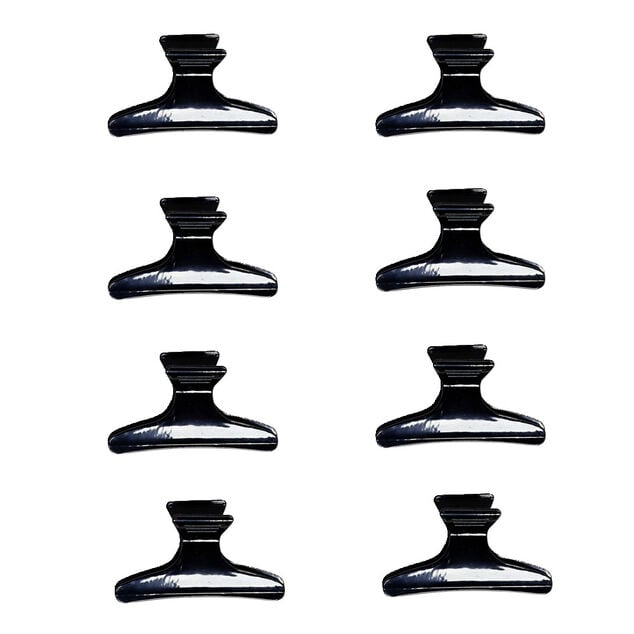 Lot de 8 pinces &agrave; cheveux noir ou rose - 2 coloris