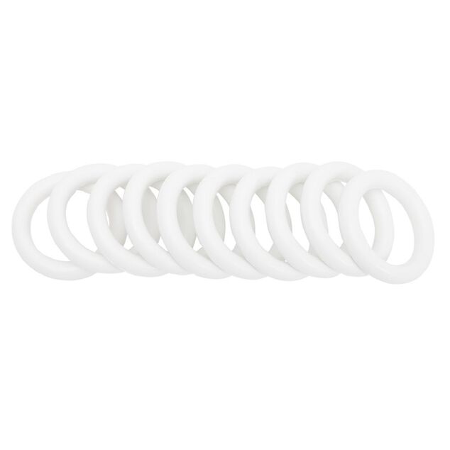 Anneau pour barre de rideau &Oslash;56 mm plastique Blanc x10