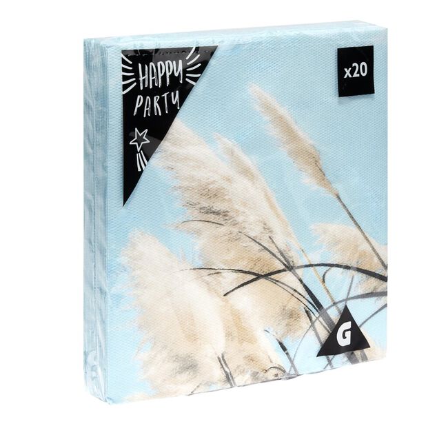 Serviette en papier x20 ouate carrée 20x20cm (4 modèles)