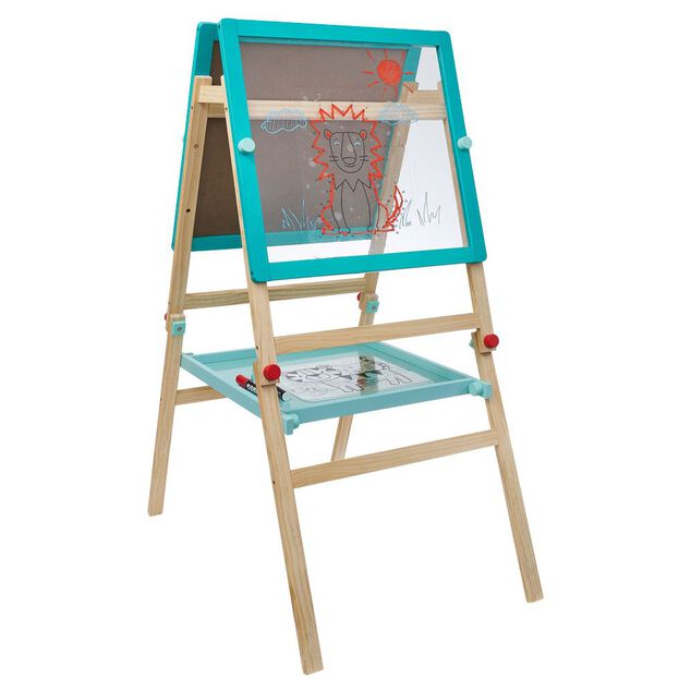 Tableau double face noir transparent en bois certifi&eacute; FSC&reg;