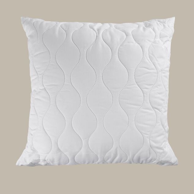 Oreiller carré ferme matelassé blanc 60x60xÉp10cm
