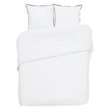 Parure de lit 2 personnes 260x240cm blanc uni