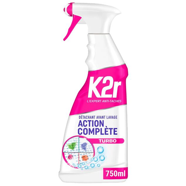 Pistolet d&eacute;tachant K2R textile avant lavage 750ml