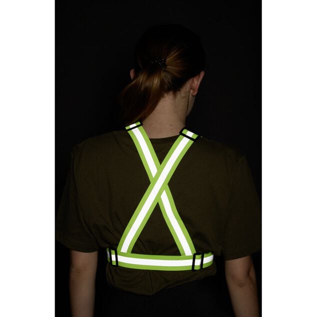 Gilet r&eacute;fl&eacute;chissant ajustable taille universelle jaune fluo