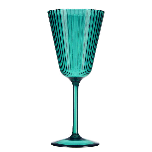 Verre &agrave; pied plastique vert 25cl
