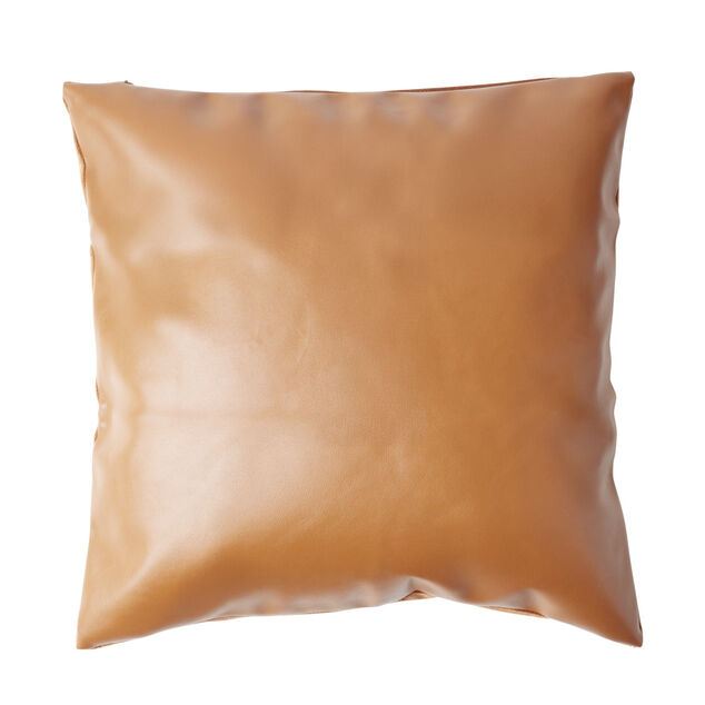 Housse de coussin simili marron 40x40cm (2 modèles)