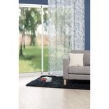 Voilage &agrave; oeillets blanc imprim&eacute; branches feuilles vert 140x240 cm