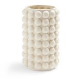 Vase c&eacute;ramique bubble blanc cr&egrave;me &Oslash;13xH21cm