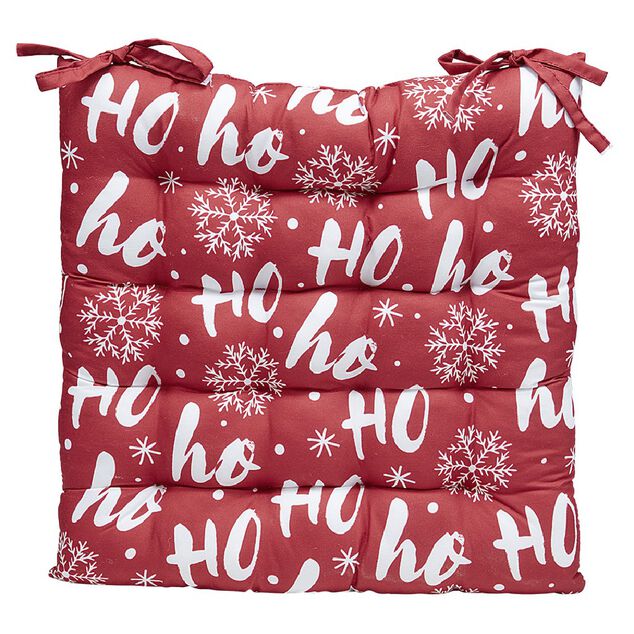 Dessus de chaise imprimé Noël en polyester