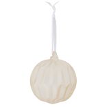 Boule de Noël en verre dépoli rose clair Ø8cm