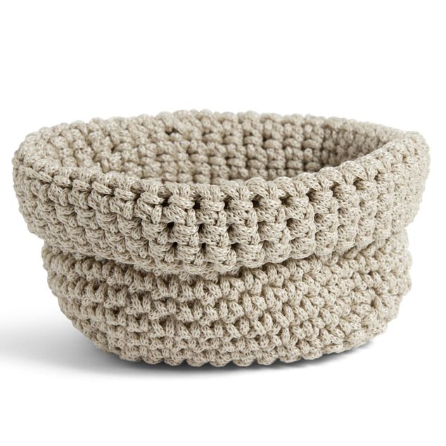 Pani&egrave;re tress&eacute;e 14x14x11cm beige