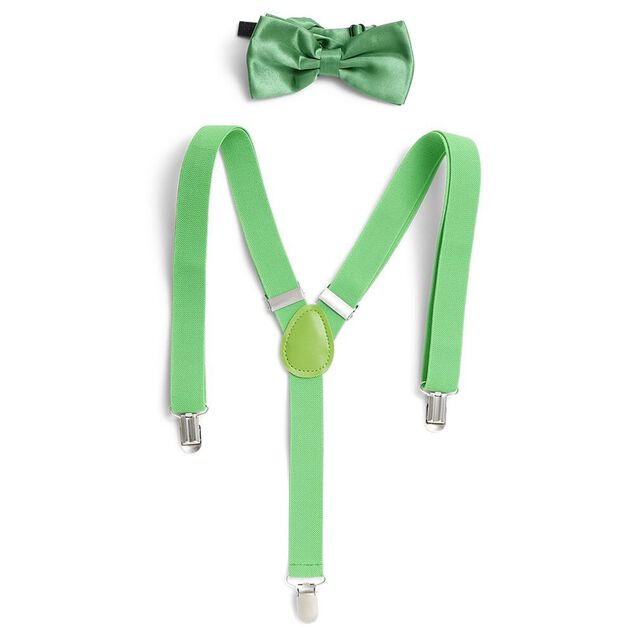 Bretelles fantaisie unies avec noeud papillon (3 mod&egrave;les)