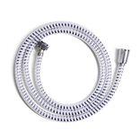 Tuyau flexible de douche plastique gris et blanc 1,5m