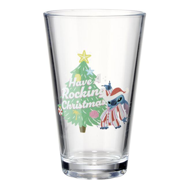 Verre x3 Disney Stitch No&euml;l en verre 30cl