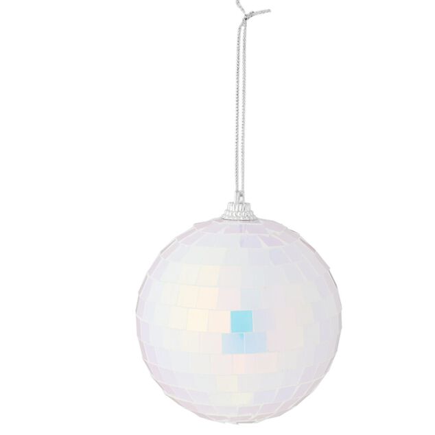 Boule de No&euml;l disco &agrave; suspendre &Oslash;8cm (4 mod&egrave;les)