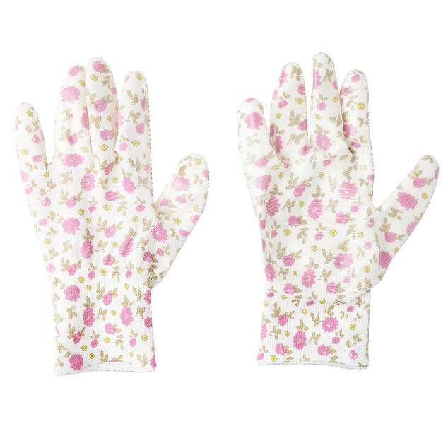 Paire de gants jardin motif floral 13x24cm (3 modèles)
