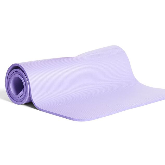 Tapis yoga épais 183x61x1cm caoutchouc violet
