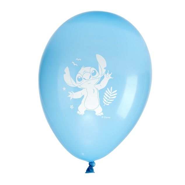 Ballon Disney Stitch x8 baudruche latex bleu et violet &Oslash;30cm