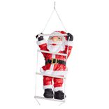 P&egrave;re No&euml;l gonflable grimpeur sur &eacute;chelle