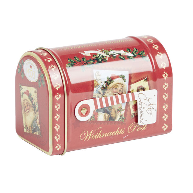 Boîte aux lettres Noël décorative métal rouge 11x6xH7,5cm
