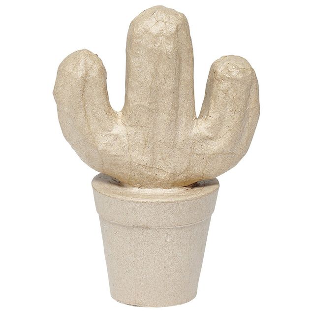 D&eacute;coration forme cactus papier mach&eacute; &agrave; poser