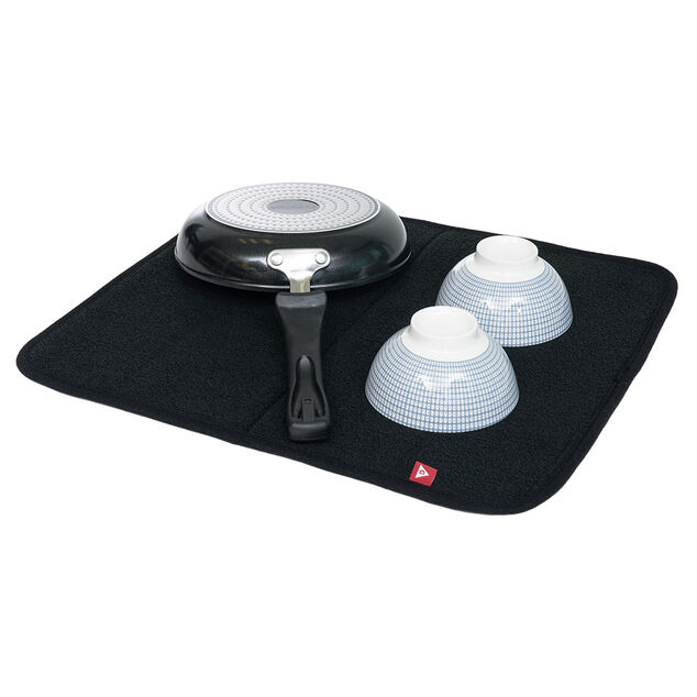 Tapis &eacute;gouttoir noir pour &eacute;vier 45x39cm