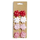 Noeud bolduc rouge et blanc x8