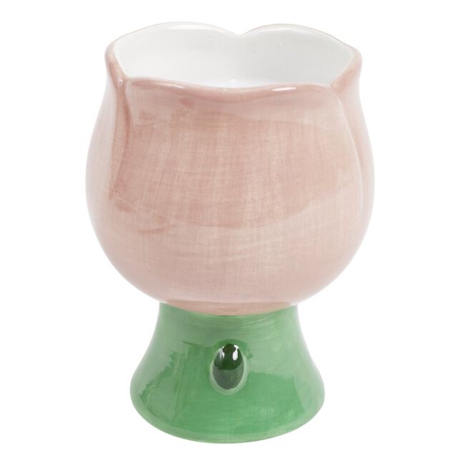 Bougie d&eacute;corative c&eacute;ramique fome tulipe &Oslash;7xH10cm (2 mod&egrave;les)
