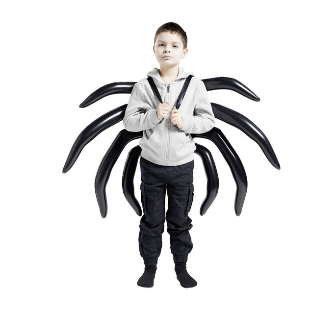 Ailes gonflables araign&eacute;e Halloween noire - Taille unique