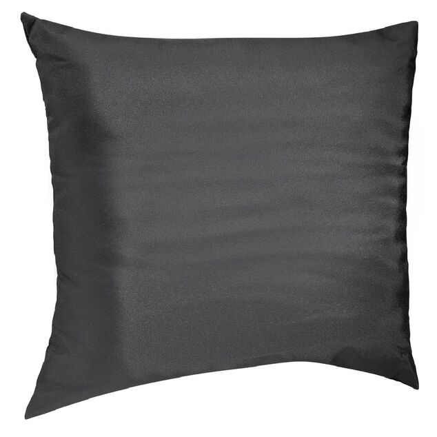 Coussin d'ext&eacute;rieur d&eacute;perlant uni noir 40x40cm